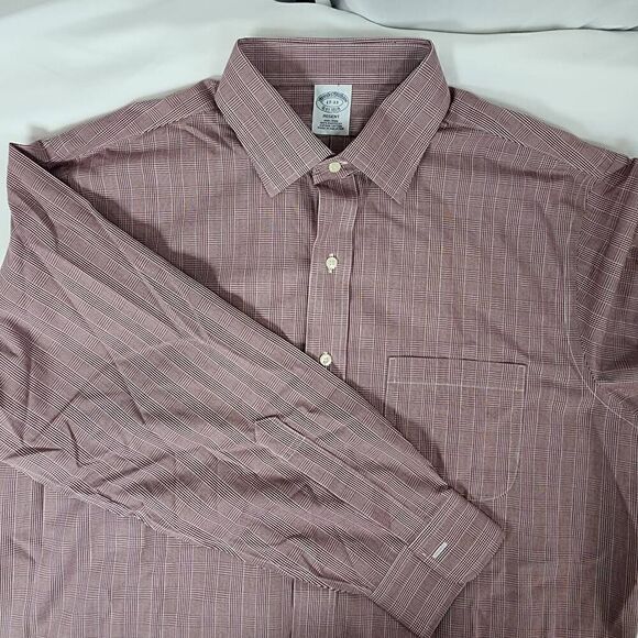 Brooks Brothers Long-Sleeve Button-up Men's Dress Shirt Size 17 Shirt C8 - Picture 1 of 6